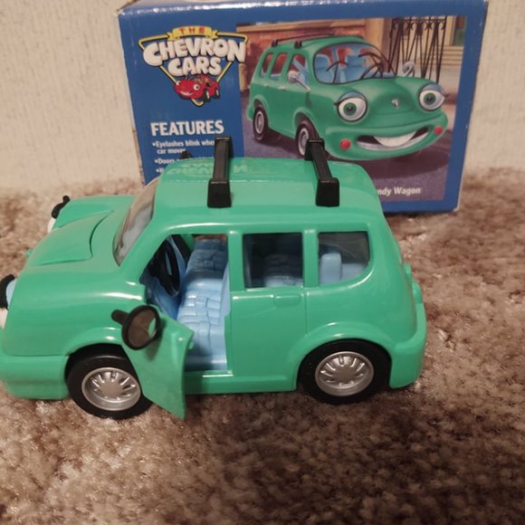 Teal Vintage Chevron Car Wendy Wagon Collectable - Picture 3 of 3